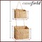 Casafield 2-Tier Hanging Storage Basket Set, Natural Boho Water Hyacinth Wall Basket Organizer for Kitchen Pantry, Home Office, Entryway, Bathroom